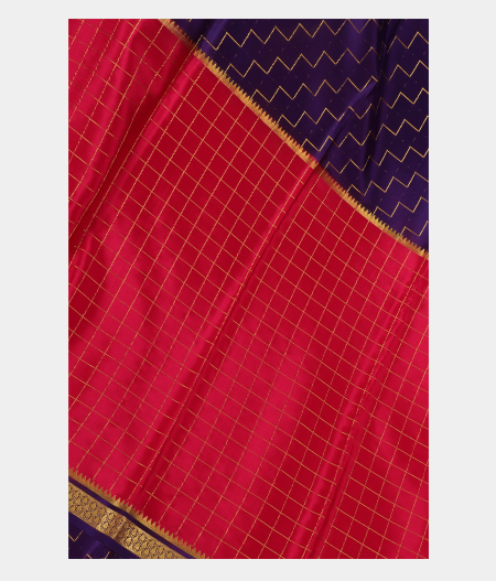 Magenta and Purple Mysore Silk Saree T242030-image