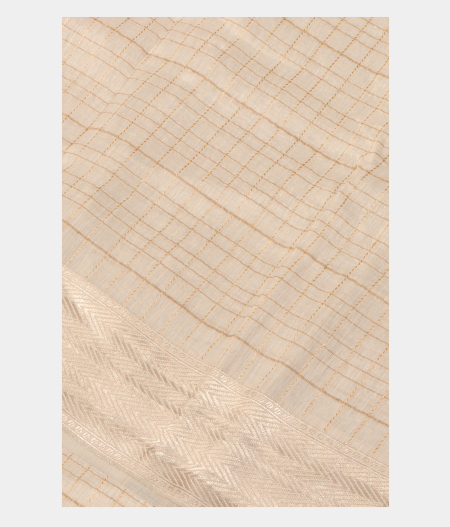 Off-White Banaras Linen Silk Saree T271080-image