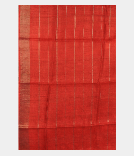 Reddish Rust Tussar Printed Saree T2747303