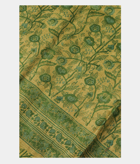 Light Green Tussar Printed Saree T272793-image
