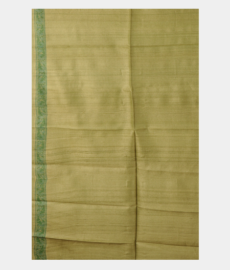 Light Green Tussar Printed Saree T2727933