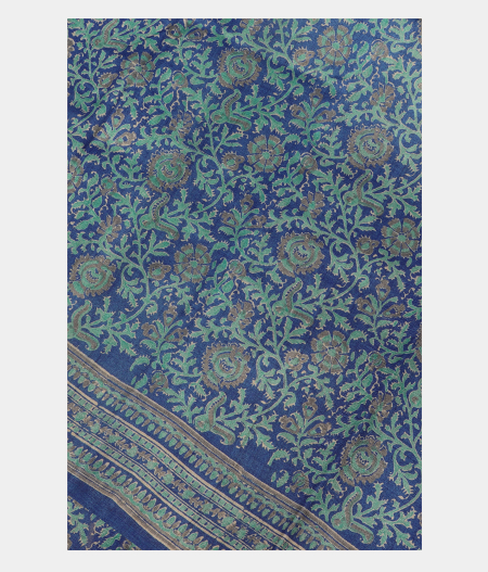 Blue Tussar Printed Saree T272824-image