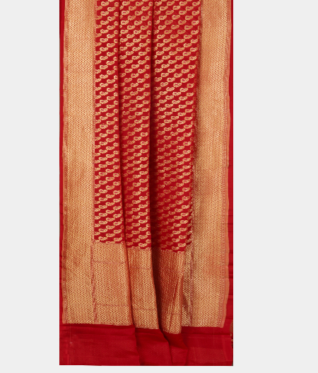 Red Banaras Georgette Silk Saree T2710672