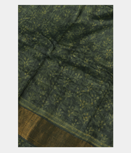 Green Tussar Printed Saree T269716-image