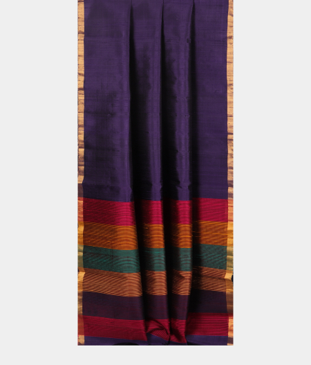 Blue Woven Raw Silk Saree T2714822