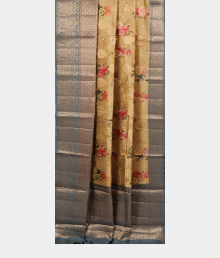 Beige Chaniya Silk Saree T2744662