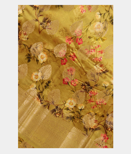 Green Chaniya Silk Saree T274476-image