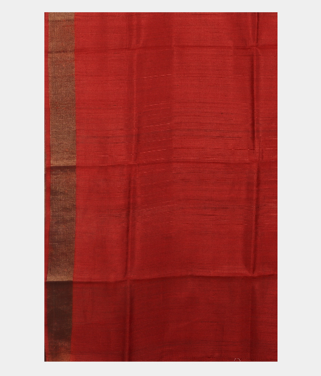 Red Tussar Printed Saree T2746733