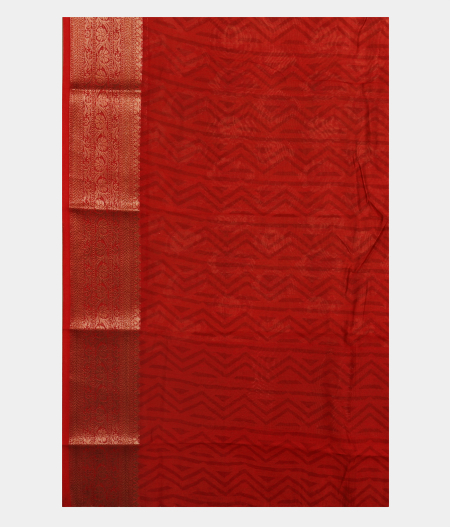 Rust and Orange Soft Printed Cotton Saree T2760383