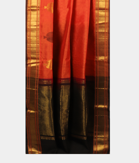 Rust Silk Cotton Saree T2663372