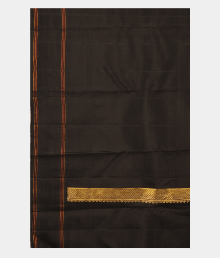 Black and Grey Handwoven Kanjivaram Silk Saree T2723163