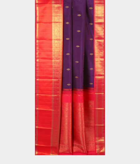 Violet Handwoven Kanjivaram Silk Saree  T2516952