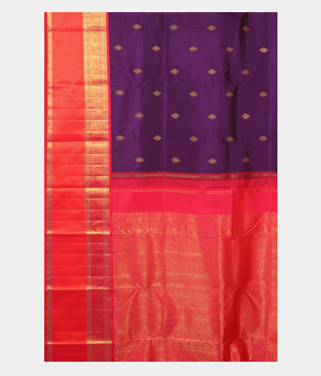 Violet Handwoven Kanjivaram Silk Saree  T2516954