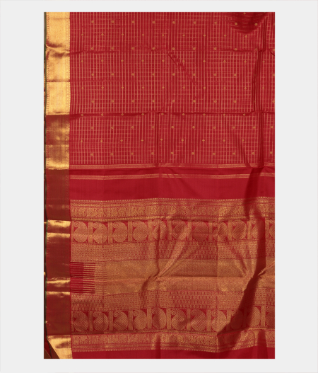 Maroon Handwoven Kanjivaram Silk Saree T2737634