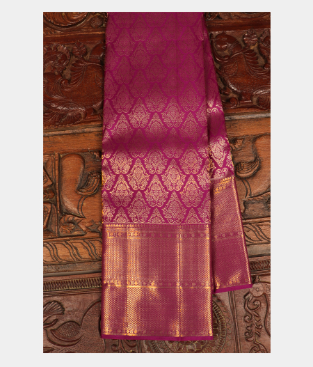 Purple Handwoven Kanjivaram Silk Saree T247764-image