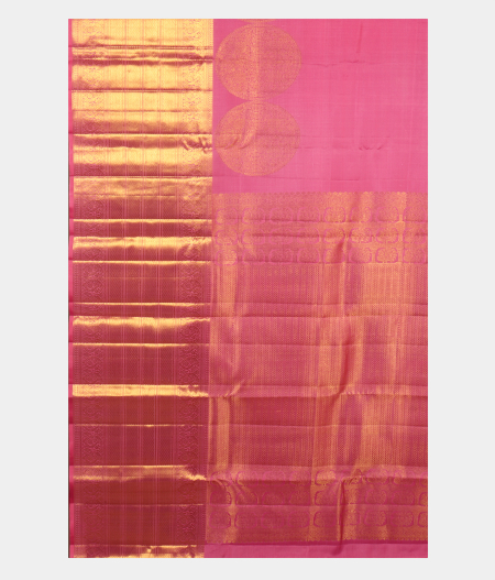 Pink Handwoven Kanjivaram Silk Saree T2770524