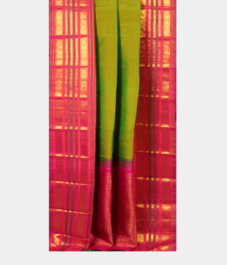 Green Handwoven Kanjivaram Silk Saree T2738942