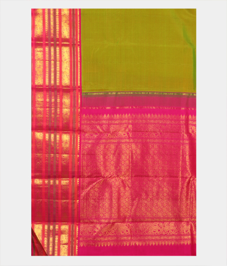 Green Handwoven Kanjivaram Silk Saree T2738944