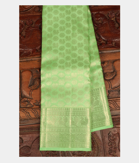 Light Green Handwoven Kanjivaram Silk Saree T263537-image