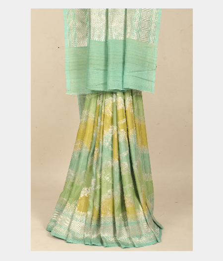 Multicolour Tussar Georgette Silk Saree  T2741252