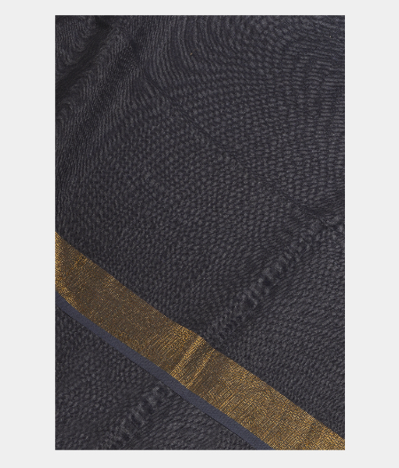 Blue Handwoven Linen Saree T246109-image
