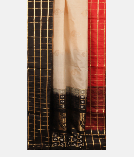 Cream Soft Silk Saree T2428832