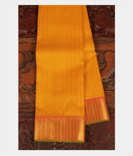 Yellow Handwoven Kanjivaram Silk Saree T260609-image