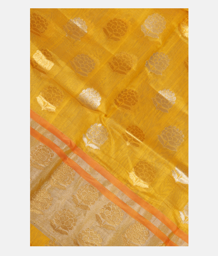 Yellow Chanderi Silk Saree LB8126-image