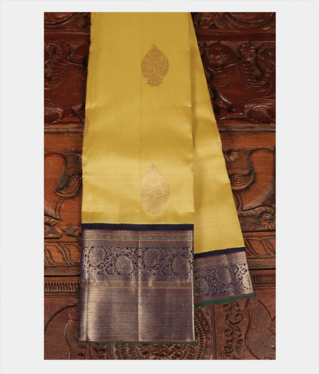 Yellowish Green Handwoven Kanjivaram Silk Saree T273789-image
