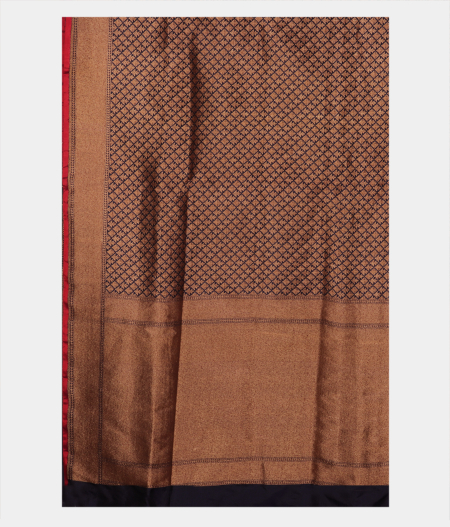 Midnight Blue Banaras Silk Saree T2676174