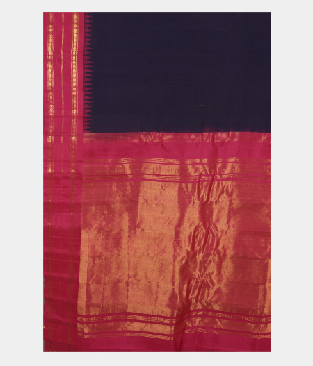 Blue Gadwal Silk Saree T2778554