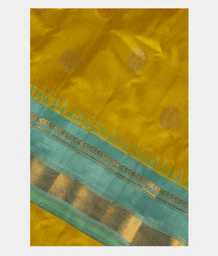 Yellow Gadwal Silk Saree T277880-image
