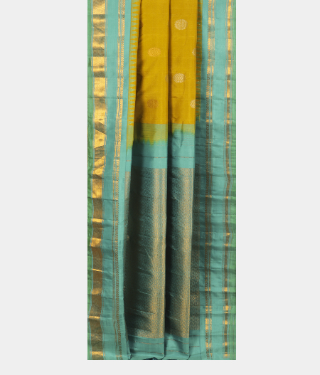 Yellow Gadwal Silk Saree T2778802