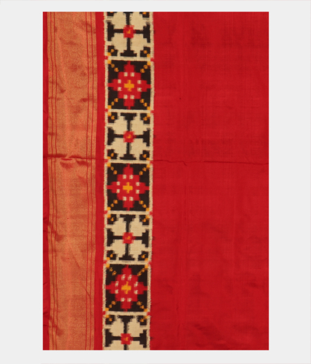 Grey Ikat Silk Saree T2810423