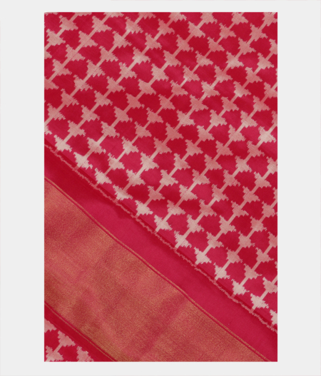 Magenta Ikat Silk Saree T281062-image