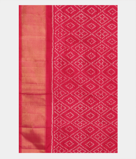 Magenta Ikat Silk Saree T2810623