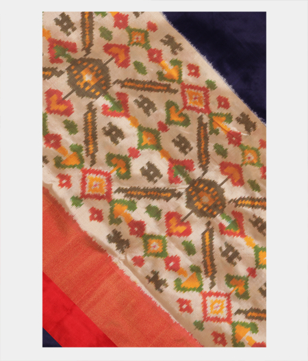 Blue Ikat Silk Saree T280998-image
