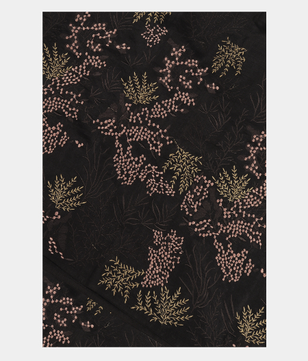 Black Tussar Embroidery Saree T277742-image