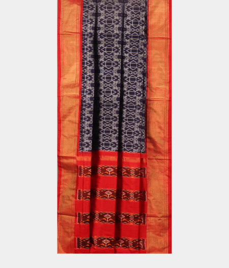 Blue Ikat Silk Saree T2810712