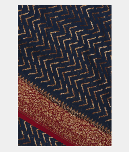 Blue Georgette Silk Saree T266944-image