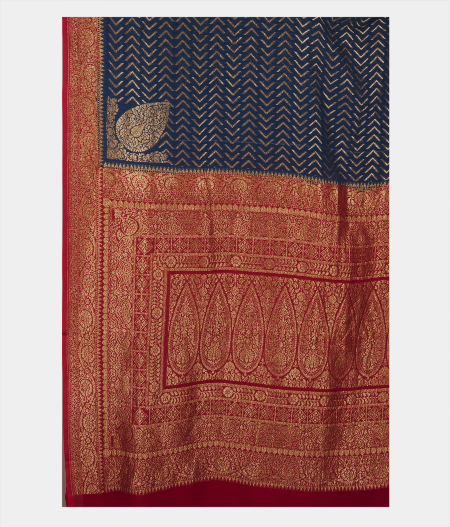 Blue Georgette Silk Saree T2669444