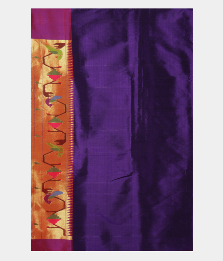 Violet Paithani Silk Saree T2564473