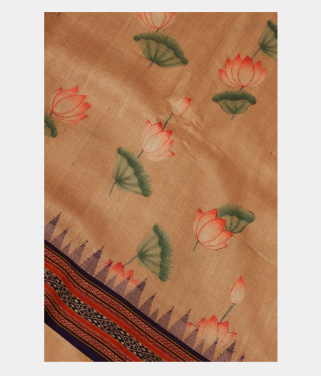 Beige Vidarbha Tussar Saree T248983-image