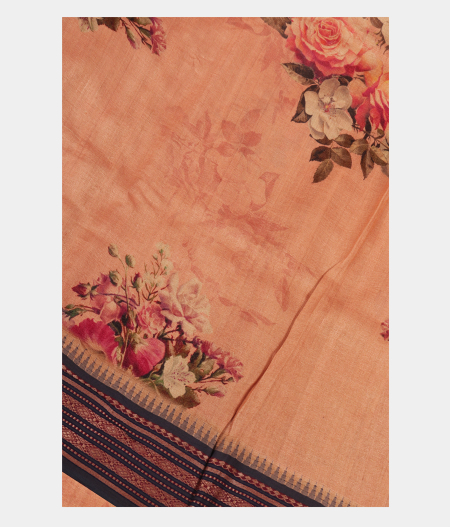 Salmon Pink Vidarbha Tussar Saree T216066-image
