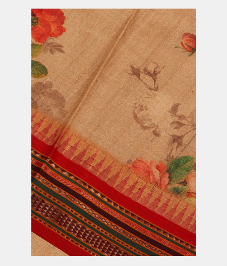 Beige Vidarbha Tussar Saree T268614-image