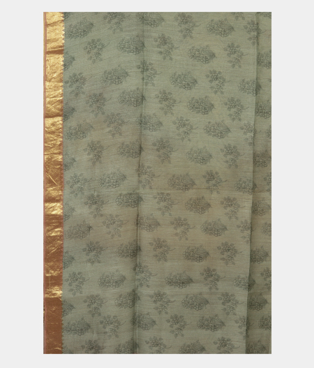 Light Blue Tussar Printed Saree T2692783