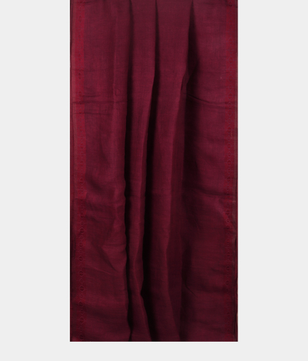 burgundy-handwoven-linen-saree-t267563-t267563-b