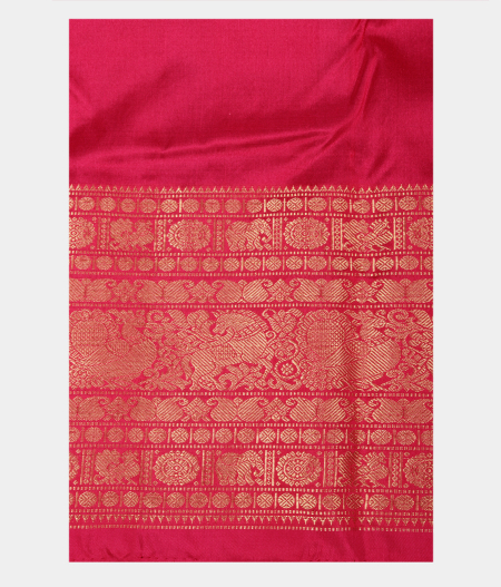Orange Ikat Silk Saree T2341524