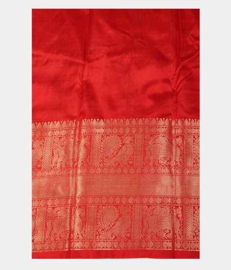 Rust Ikat Silk Saree T2810464