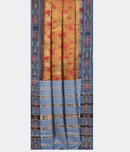 Brown Tussar Printed Saree T2812732